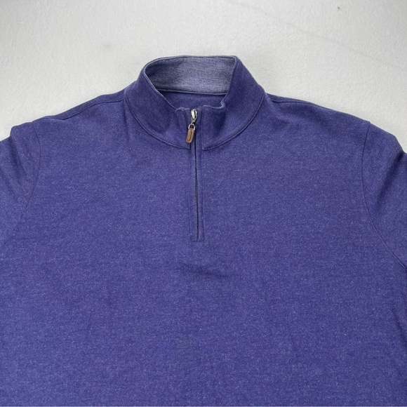 Mizzen+Main Fairway Pullover Men L Dark Blue 1/4 Zip Stretch Performance Golf - Picture 4 of 11